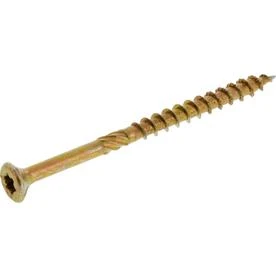 #6 X 3/4-inch Yellow Flat-head Interior Wood Screws - 100 Count