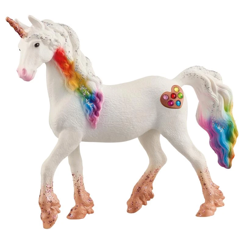 Bayala Rainbow Love Unicorn Mare Figurine Pearly White 7.85" X 6.6" X 10.35"
