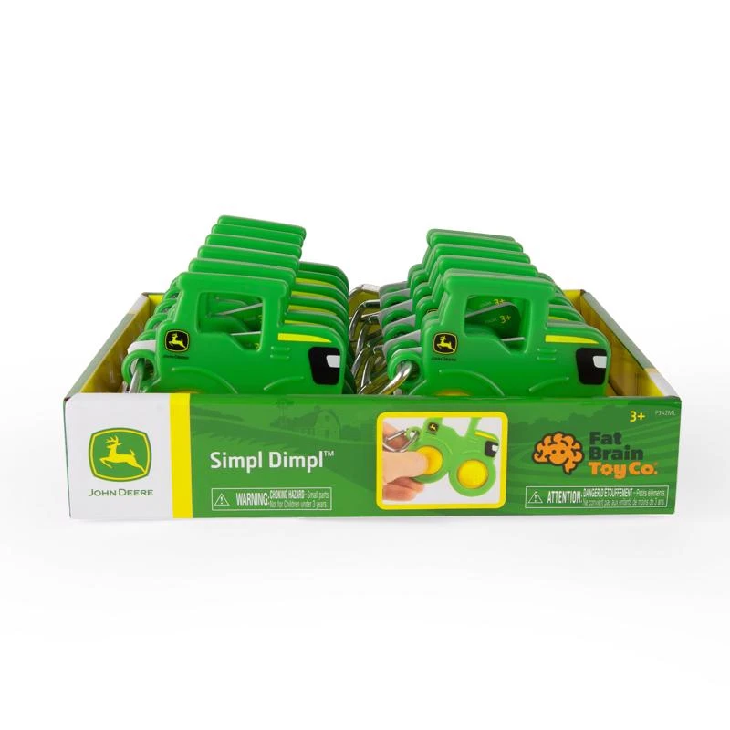 John Deere Simpl Dimpl Tractor Fidget Toy - Green/yellow - Model F342