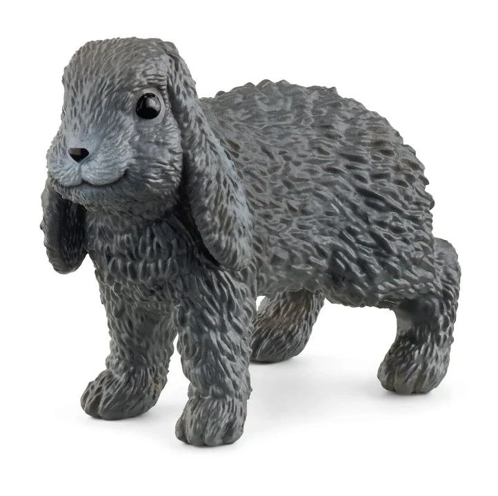 Lop-eared Rabbit Figurine Black 1.95" X 4" X 7"