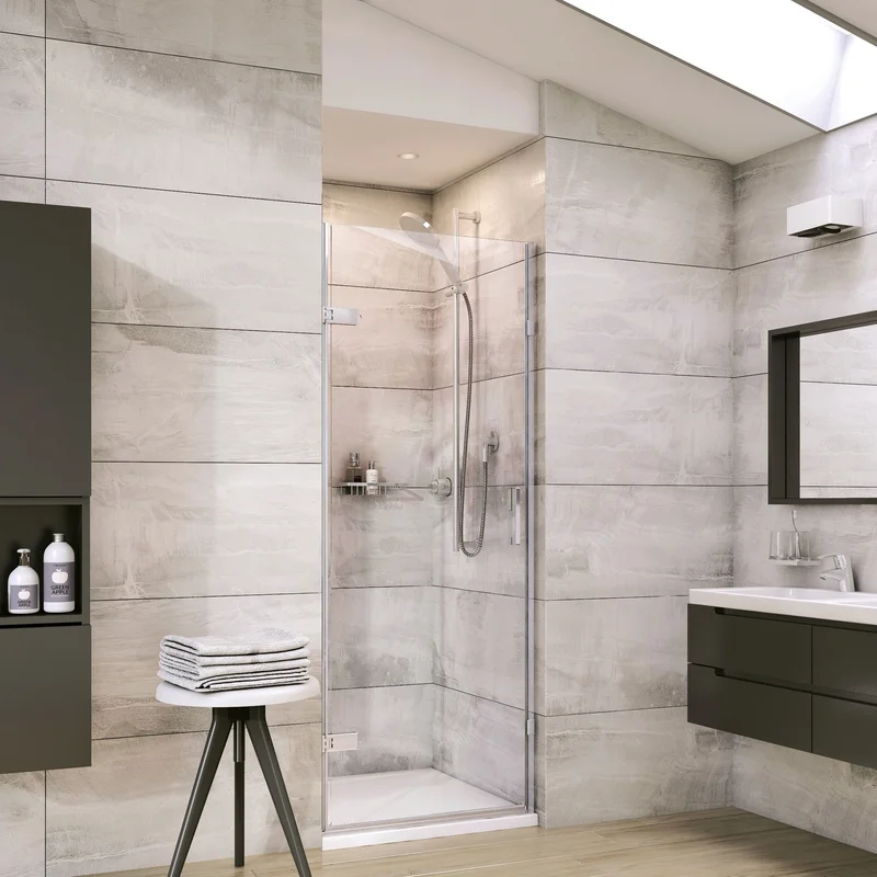 Roman Liberty Recessed Hinged Shower Door 8mm